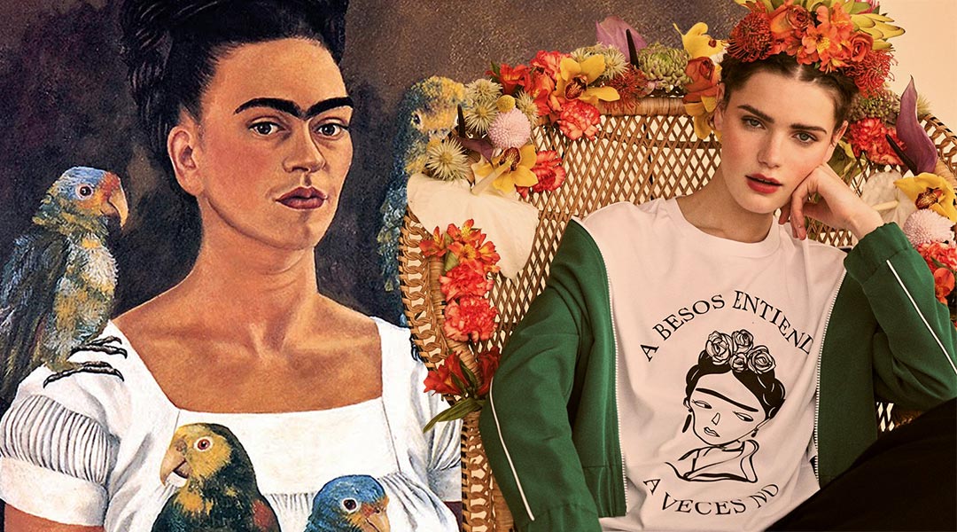 This T-Shirt Collection Celebrates Frida Kahlo's Best Paintings.