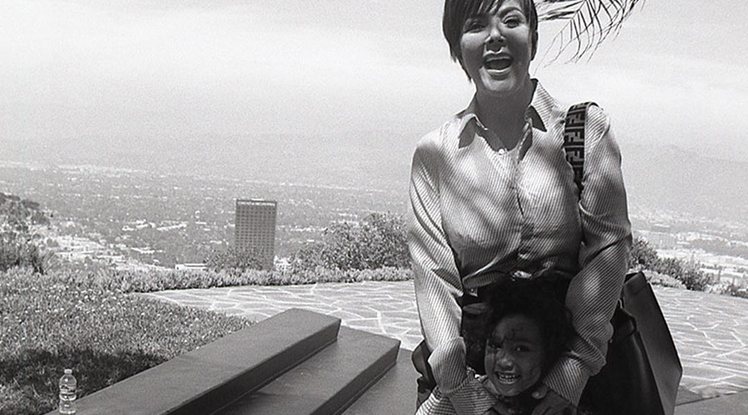 Kris Jenner and North West for Fendi