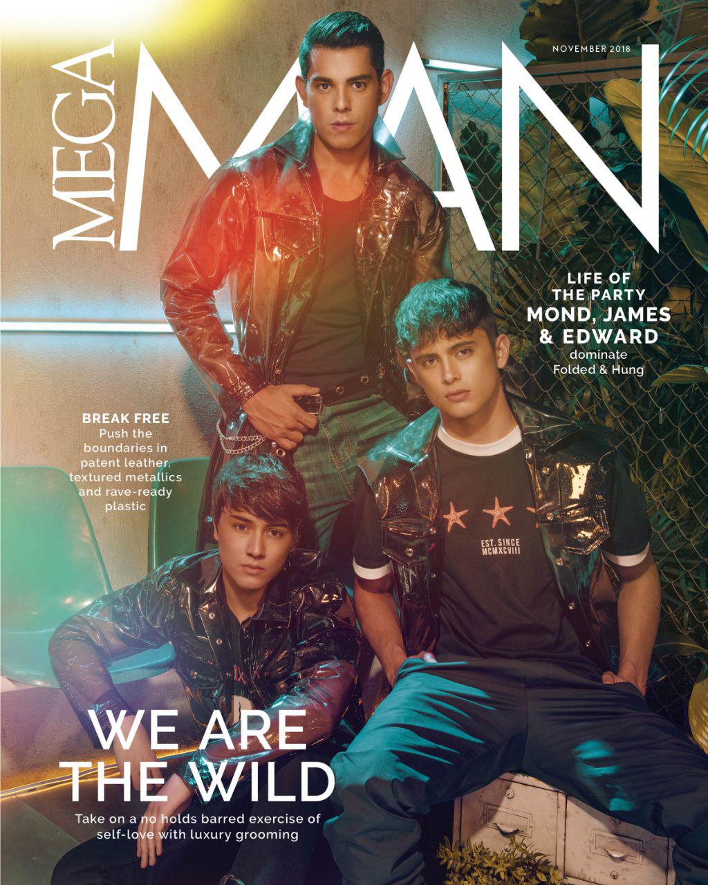 MEGA Man November Cover Issue Mond Gutierrez, Edward Barber, James Reid