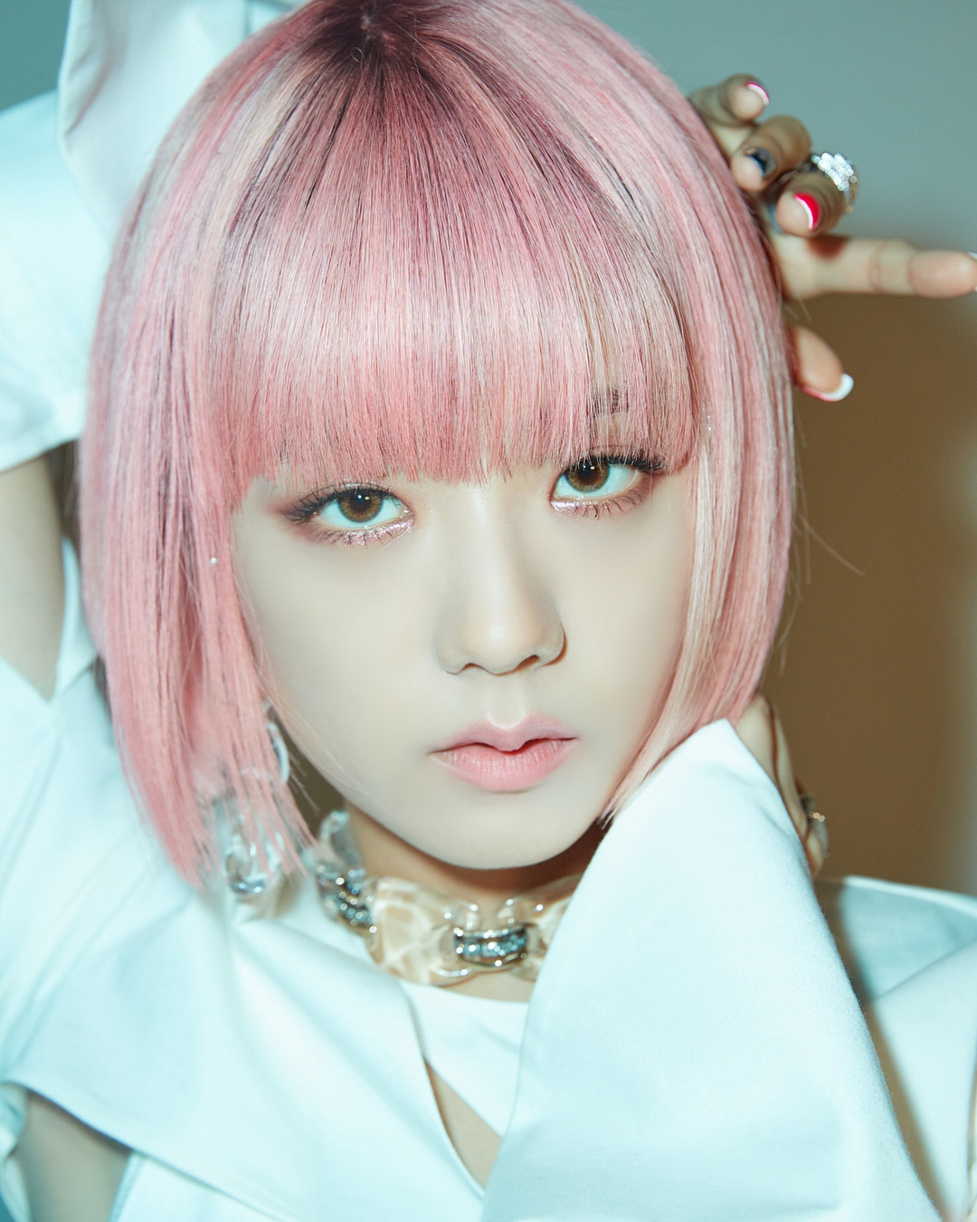 BLACKPINK Jisoo in pink hair color