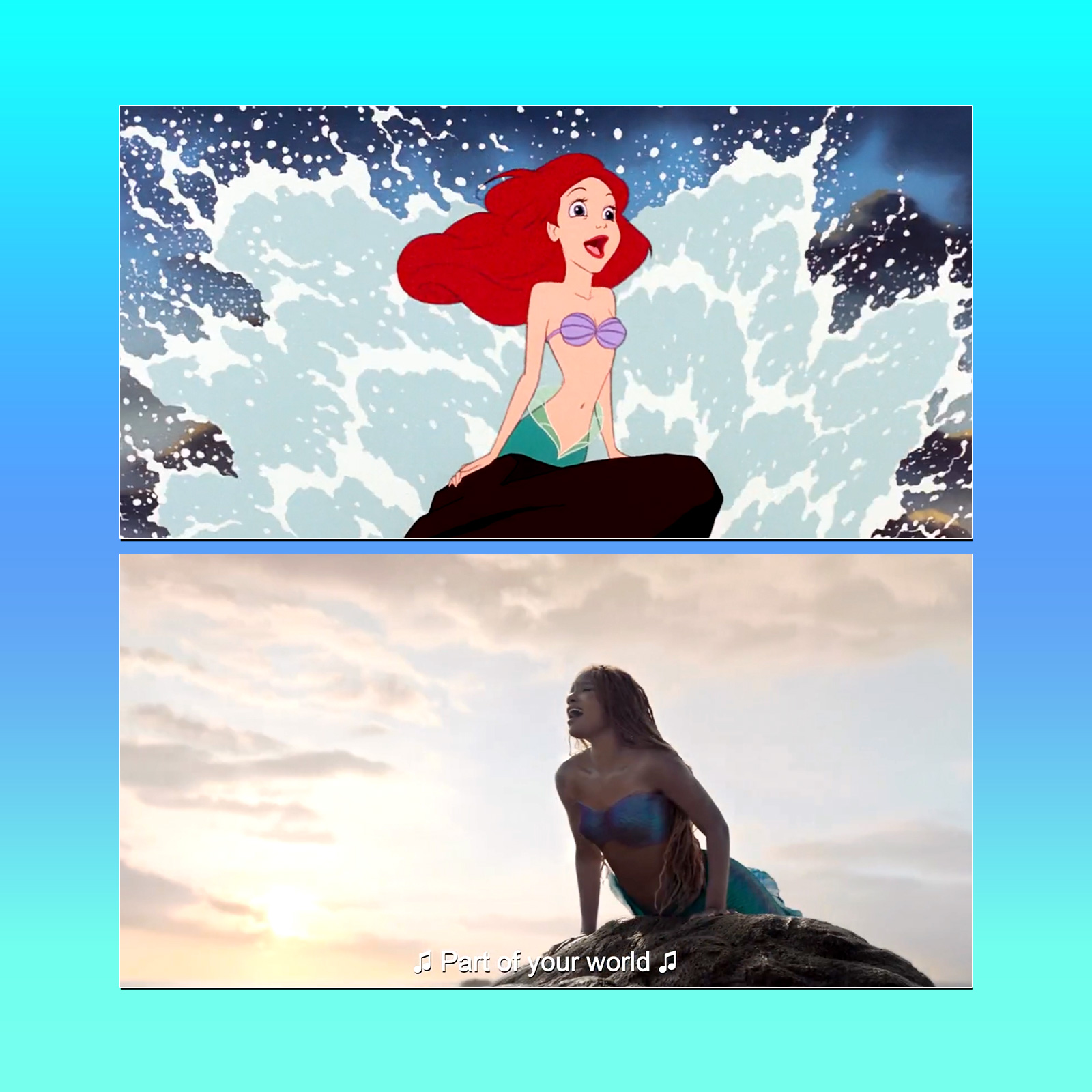 The Little Mermaid 1997 and 2023